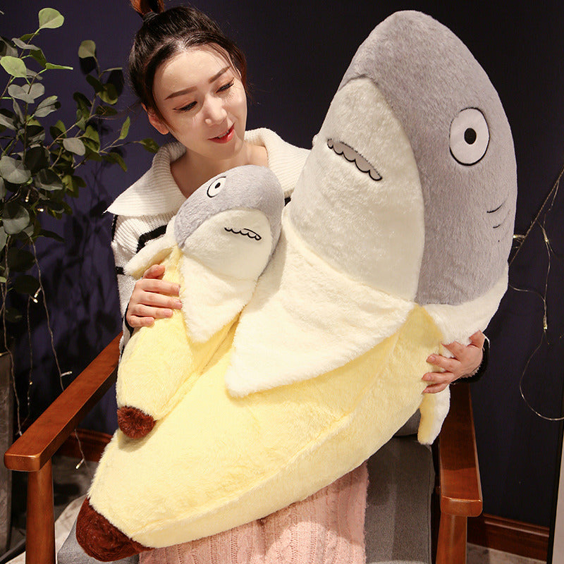 Shark Banana Pillow