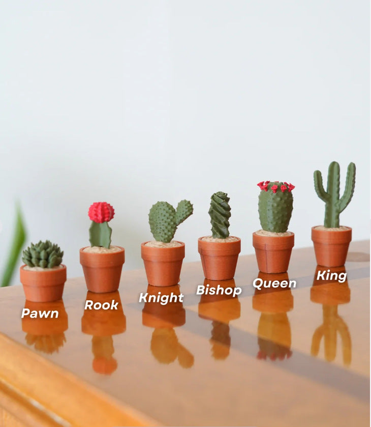 Roll-Up Cactus Chess Set